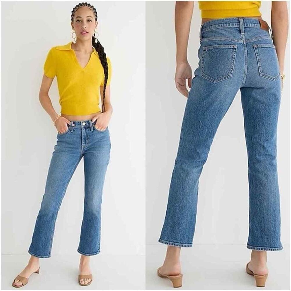J. Crew 9” Demi Boot Crop Jean In Canopy Wash Size 29